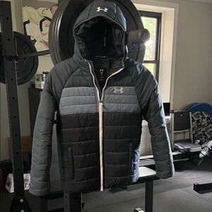 Under Armour Kids Puffer Jacket - Black and Gray